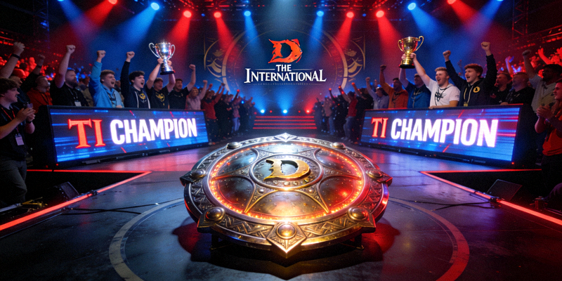 DOTA2国际邀请赛TI盛况，冠军神盾熠熠生辉