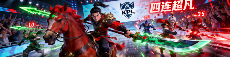 王者荣耀KPL赛场Fly关羽四连超凡精彩回放